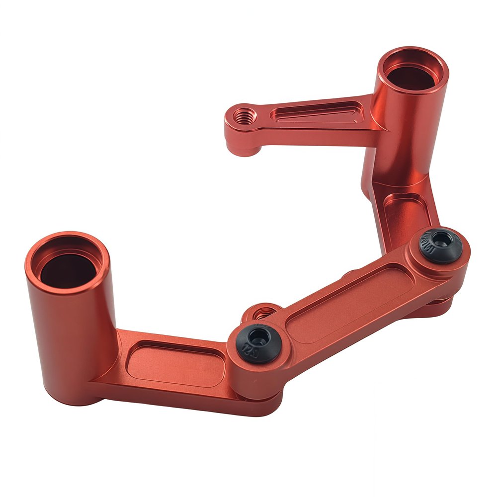 Aluminum Steering Bellcranks Drag Link Upgrade Parts with Bearings, Compatible with Traxxas 1/10 Slash 2WD, Rustler VXL, Bandit, Stampede, Nitro Slash RC, Replace 3743 (Red)