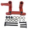 Aluminum Steering Bellcranks Drag Link Upgrade Parts with Bearings, Compatible with Traxxas 1/10 Slash 2WD, Rustler VXL, Bandit, Stampede, Nitro Slash RC, Replace 3743 (Red) view 2