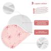 1 Pack Muslin Burp Cloths Pink Ribbon Bow Cotton Baby Burp Cloths Ultra Absorbent Soft Thick Burping Cloth for Newborn Must Haves 22x11 Inch view 3