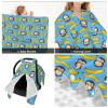 Muishi Cool Monkeys and Bananas Baby Car Seat Canopy Nursing Cover for Newborn Car Seat Breastfeeding Covers Blanket Newborn Shower Gift view 2