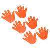 3 Pairs Hand Shaped Floor Markers PVC Non Slip Handprints Spot Marker Sports Set for Preschool Education Kindergarten (Orange) view 2