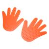 3 Pairs Hand Shaped Floor Markers PVC Non Slip Handprints Spot Marker Sports Set for Preschool Education Kindergarten (Orange) view 3