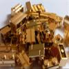 (10 Pieces) Chrome Gold Brick, Custom 1 x 2 Modified Masonry Chrome Gold view 1