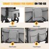 Zxcivhua Stroller Wagon for 2 Kids, Foldable All Terrain Wagon for Kids, with Removable Canopy, Adjustable Push and Pull Handle, 5 Point Harnesses, Large Storage Bag (Gray) view 4
