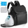 VEVOR Breast Pump Backpack, Breast Feeding Bag with Ice Pack, Fits for S1/S2, Pumping Accessories & Breastmilk Storage, Portable Pump Carrying Case for Work, Travel and Family Use, Black view 1