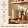 Monkey Proof Non-Toxic Stainless Steel Child Bowl 5 with Non-Slip Grooved Silicone Shell, (Set of 4 bowls) Unbreakable, Mess Free Feeding for Babies, Toddlers, Kids, BPA free (Sand Grooved) view 3