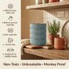 Monkey Proof Non-Toxic Stainless Steel Child Bowl 5 with Non-Slip Grooved Silicone Shell, (Set of 4 bowls) Unbreakable, Mess Free Feeding for Babies, Toddlers, Kids, BPA free (Stormy Sky Grooved) view 3