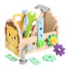 CoudarTitie Kids Tool Set Travel Toy Building Shape Color Recognition Nuts and Wooden Tools for Children Boys Preschool view 1