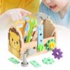 CoudarTitie Kids Tool Set Travel Toy Building Shape Color Recognition Nuts and Wooden Tools for Children Boys Preschool view 3