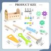 CoudarTitie Kids Tool Set Travel Toy Building Shape Color Recognition Nuts and Wooden Tools for Children Boys Preschool view 4