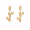 6.4 * 3.4cm Bohemian Cactus Plant Flower Earrings Female,multicolored,6.4 * 3.4cm view 2