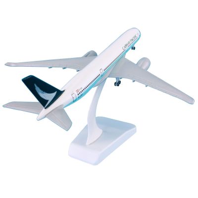 ZFQSEXTWT 1:300 20cm with Wheels Airplane Model Aircrafts Airbus A350-900 for Cathay Pecific Plane Playkits
