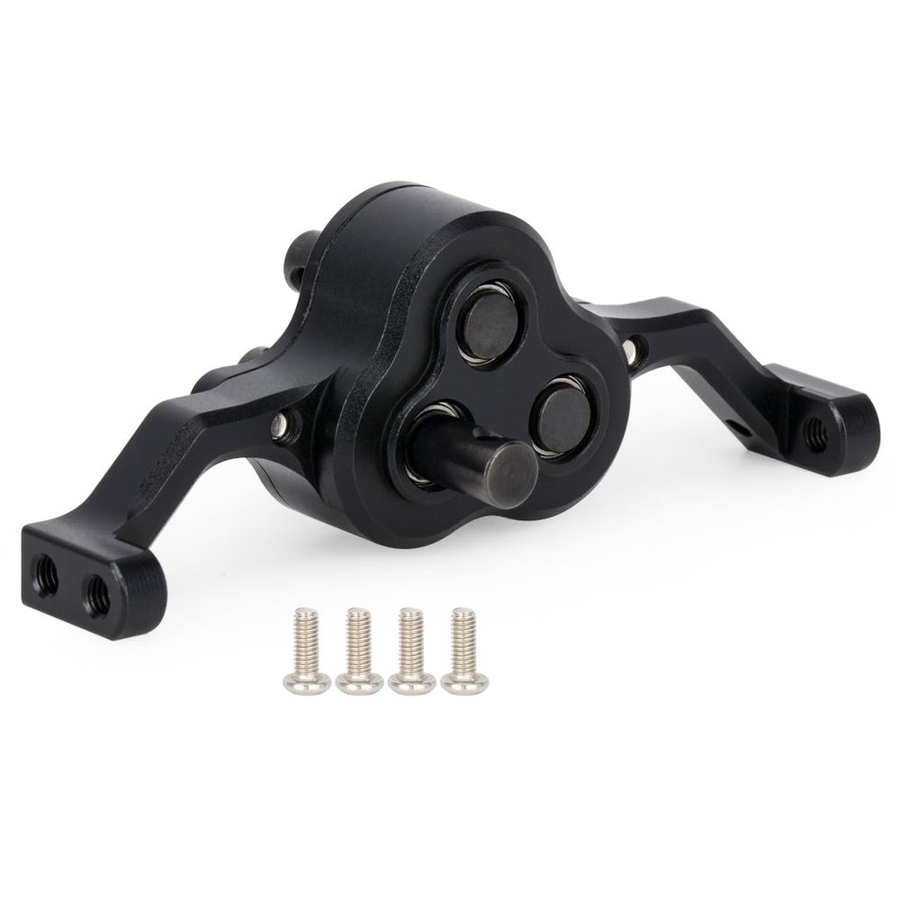 Aluminum Transfer Case Gearbox 70mm Width Underdrive 30% for 1/10 RC Crawler Cheater Rigs LCG Chassis Build DIY Upgrade Parts(Black)