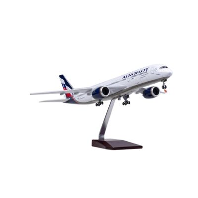 ZFQSEXTWT 47CM 1/142 for A350 Aeroflot Russian Airlines Airplane Airbus Model W Light and Wheel Resin Plane Playkits