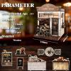 Joibabe 3D Wooden Coffee Shop Book Nook Kit - DIY Miniature Model with LED Lights, 143 Precision-Cut Pieces for Adults & Teens (1:24 Scale, Stress Relief Craft Gift) view 3