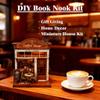 Joibabe 3D Wooden Coffee Shop Book Nook Kit - DIY Miniature Model with LED Lights, 143 Precision-Cut Pieces for Adults & Teens (1:24 Scale, Stress Relief Craft Gift) view 4