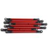 Compatible with AXIAL for SCX10 90046 for TRX4 1/10 RC Crawler Car Accessories 8 PCS Aluminum Alloy 313mm Wheelbase RC Link Rod Linkage Set RC Accessory(Red) view 2