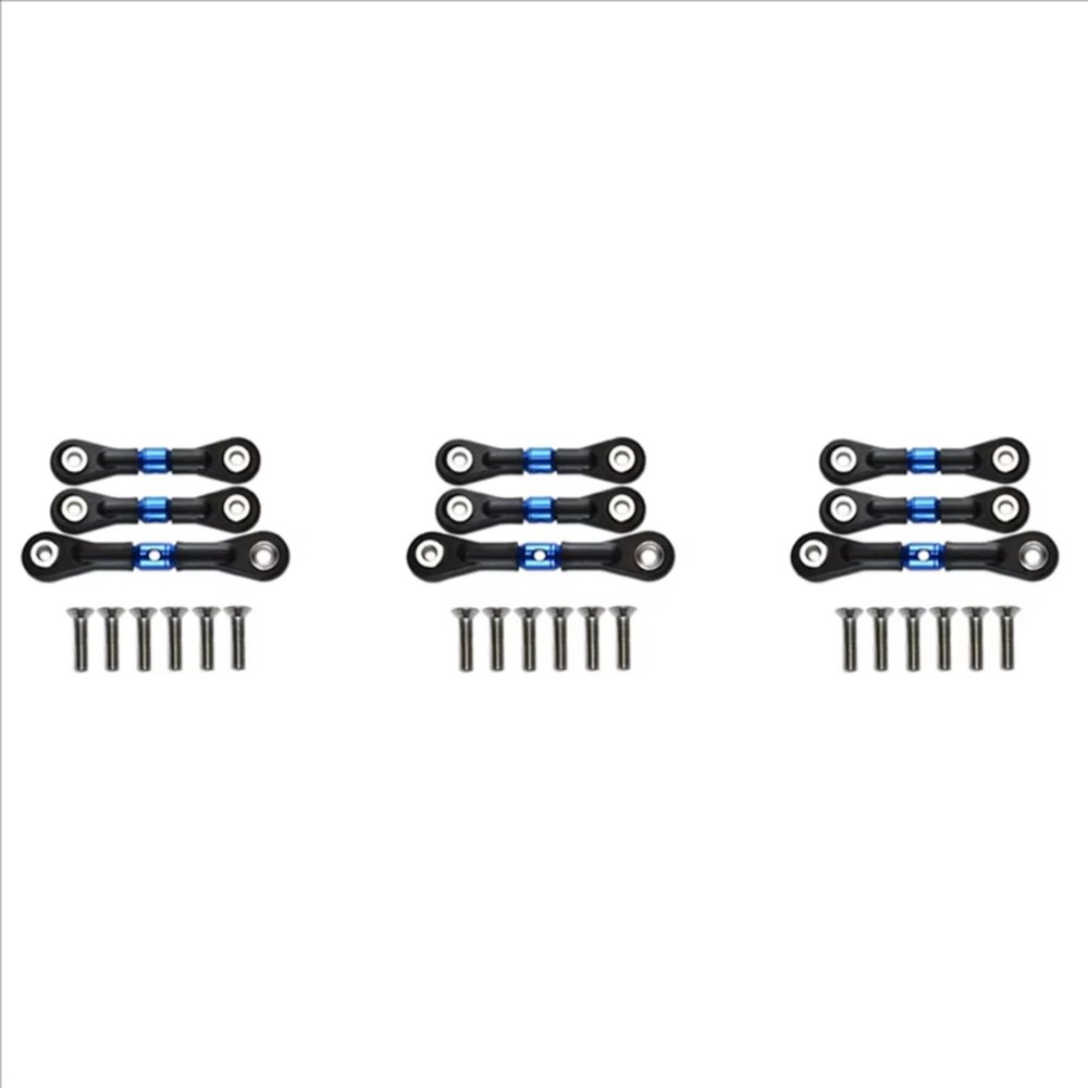 RC Parts Compatible with Tamiya for TT-02 TT-02T 1/10 RC Car Upgrades Parts Modification Accessories 9Pcs Steering Link Rod Servo