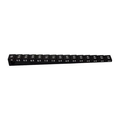 Parts For 1/10 Aluminum Alloy RC Car Height Ruler Chassis Droop Gauge 3-10MM Shunting Drift Measuring Repair Tool(Black)