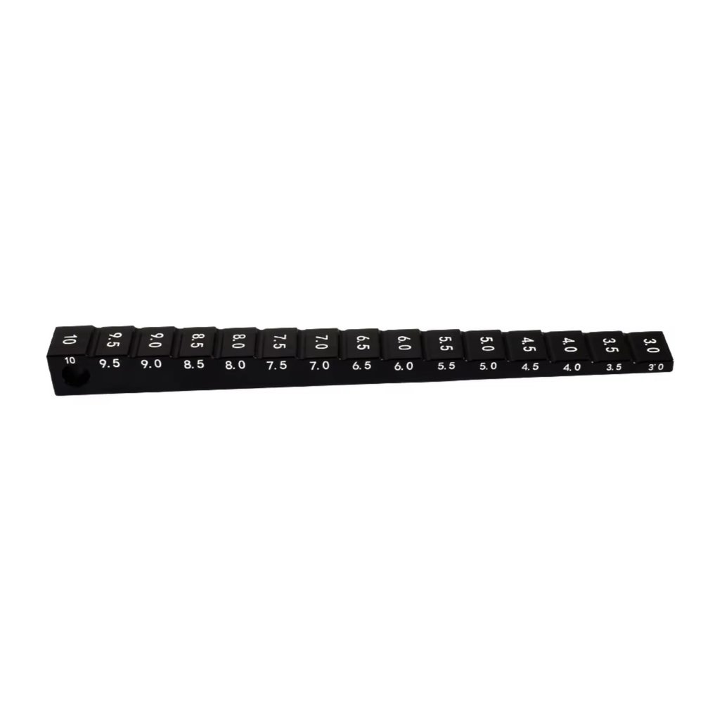 Parts For 1/10 Aluminum Alloy RC Car Height Ruler Chassis Droop Gauge 3-10MM Shunting Drift Measuring Repair Tool(Black)