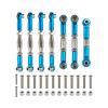 Rc Accessories For Wltoys 144001 144002 144010 124007 124016 124017 124019 Metal Front Rear Tie Linkage Servo Link Rod Set RC Car Upgrade Parts(Blue) view 1