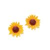 4.9 * 4.9cm Bohemian Alloy Enamel Flower Earrings For Women,yellow,4.9 * 4.9cm view 2