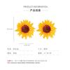 4.9 * 4.9cm Bohemian Alloy Enamel Flower Earrings For Women,yellow,4.9 * 4.9cm view 3