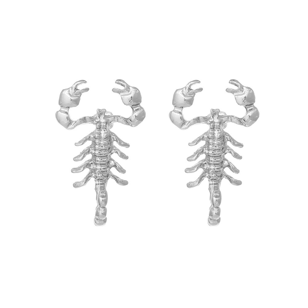 3.2 * 2cm Alloy Gothic Style Animal Retro Earrings For Women,silvery,3.2 * 2cm