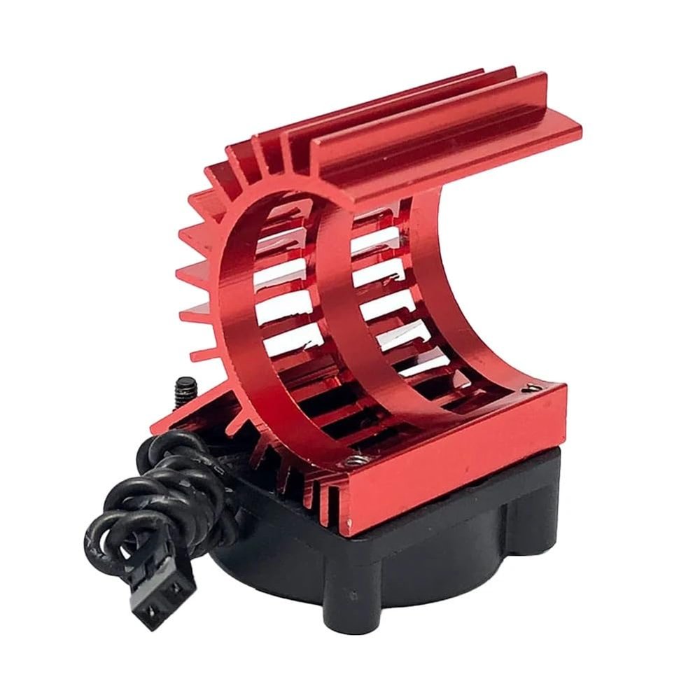 380 390 2838 2845 2847 Brushless Motor RC Cooling Fan RC Motor Fan for Wlt-oys 124017 124016 144010 Model Cars Parts(Red)