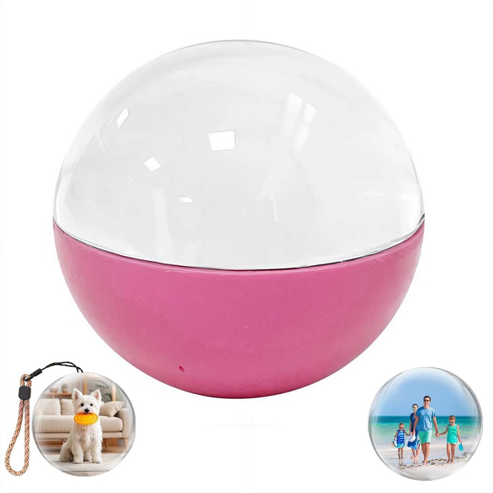 2.76" Crystal Ball Video Player, 3D Memory Orb Ball Digital Display Memory Sphere Lamp with Sound, Uploadable Videos & Photos, Personalized Gift for Birthday Anniversary Xmas