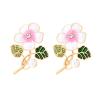 3.8 * 2.8cm Bohemian Flower Enamel Earrings For Women,multicolored,3.8 * 2.8cm view 1