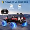 12V Kids Ride On Truck with Parent Remote Control, Off-Road Electric Car w/Dual Motors, LED Lights & Music, 3-Speed, Spring Suspension, Safety Belt | Gift for Boys Girls Ages 37M+ view 3