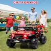 12V Kids Ride On Truck with Parent Remote Control, Off-Road Electric Car w/Dual Motors, LED Lights & Music, 3-Speed, Spring Suspension, Safety Belt | Gift for Boys Girls Ages 37M+ view 4