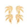 7 * 3.2cm Vintage Alloy Leaf Bohemian Earrings For Women,silvery,7 * 3.2cm view 2