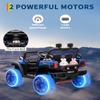 12V Kids Ride On Truck with Parent Remote Control, Off-Road Electric Car w/Dual Motors, LED Lights & Music, 3-Speed, Spring Suspension, Safety Belt | Gift for Boys Girls Ages 37M+ view 4