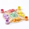 JAUNTY Tea Party Set Toy for Girl 3 4 5 Years Old, Wooden Pretend Play Kitchen Toy Food for 3 Year Old Little Girls , Great Educational 1st Birthday for 3-5 Toddler Girls Boys view 1