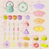 JAUNTY Tea Party Set Toy for Girl 3 4 5 Years Old, Wooden Pretend Play Kitchen Toy Food for 3 Year Old Little Girls , Great Educational 1st Birthday for 3-5 Toddler Girls Boys view 4