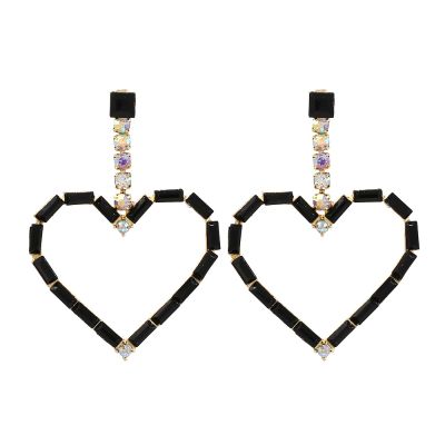 6.5 * 4.6cm Bohemian Heart Shaped Retro Earnail,black,6.5 * 4.6cm
