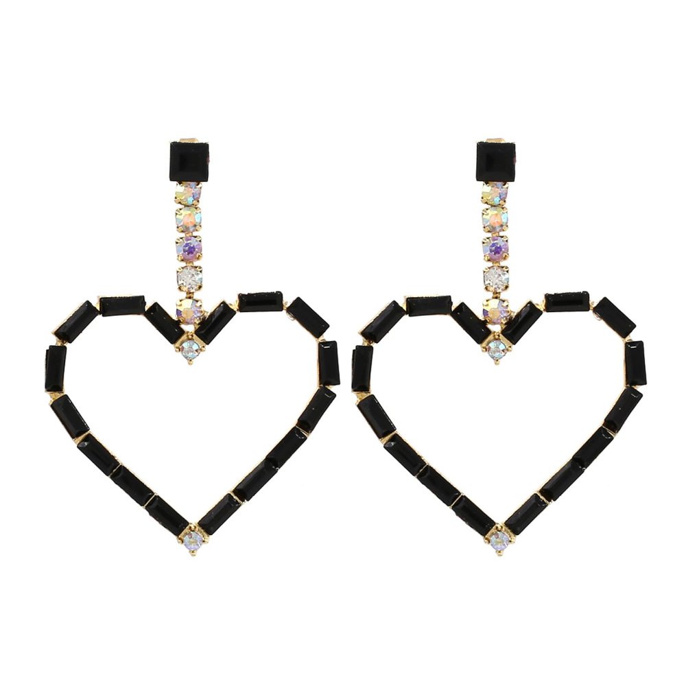 6.5 * 4.6cm Bohemian Heart Shaped Retro Earnail,black,6.5 * 4.6cm