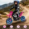 24V Electric-Dirt-Bike for Teens, 12" Fat Tire Electric Motorcycle with Hydraulic Brakes & Spring Suspension, 130lbs Max Load, 350W Brushless Motor, Mountain Off-Road Motorcycle for Boys Girls view 4