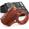 3D Fidget Slider Finger Ring Clicker EDC Toy Fingertip Textured Spinner Flip, Plastic Hand Roller Fidget Top Focus Sensory Stress Relief Toy, Gift for Stocking Stuffer Birthday, Brown view 1