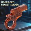 3D Fidget Slider Finger Ring Clicker EDC Toy Fingertip Textured Spinner Flip, Plastic Hand Roller Fidget Top Focus Sensory Stress Relief Toy, Gift for Stocking Stuffer Birthday, Brown view 4