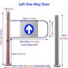 Spring-Loaded Safety Swing Gate - Automatic Closing 1-Way Door for Supermarket & Warehouse Entrance - Pedestrian Safety Gate for Libraries & Stores - Left HingeRight 70x100cm view 2