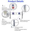 Spring-Loaded Safety Swing Gate - Automatic Closing 1-Way Door for Supermarket & Warehouse Entrance - Pedestrian Safety Gate for Libraries & Stores - Left HingeRight 70x100cm view 4