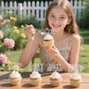 12 PCS Happy Birthday Cupcake Toppers Silver Glitter Cupcake Picks 6 Styles for Kids Adult Birthday Party Celebration Decorations Supplies view 2