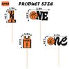 12 PCS Basketball One Cupcake Toppers Glitter Basketball Cake Picks for Baby Shower Sports Theme Birthday Party Cupcake Decorations Supplies view 4