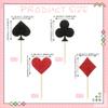 12 PCS Casino Poker Cupcake Toppers Glitter Poker Game Cupcake Picks for Las Vegas Theme Birthday Party Celebration Decorations Supplies view 4