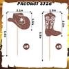 12 PCS Cowboy Cupcake Toppers Brown Glitter Cowboy Hats Boots for Western Cowboy Theme Party Baby Shower Birthday Party Decorations Supplies view 4
