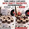 12 PCS Music Notes Cupcake Toppers Glitter Guitar Rock Cupcake Decoration for Music Theme Party Kids Birthday Party Decorations Supplies view 3