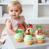 12-Piece Glittery Watermelon "One" Cupcake Toppers - Fruit Theme Cake Picks for 1st Birthday & Summer Party Desserts view 3